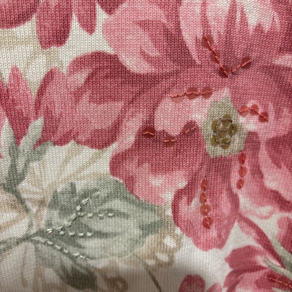 Alfred Dunner Beaded Floral Sweater Size Small Petite - Picture 2 of 6